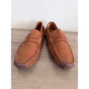 Cole Haan Mens Tan Suede Penny Loafer Driving Moccasins Size 10.5 M